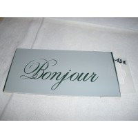 Pochoir bonjour